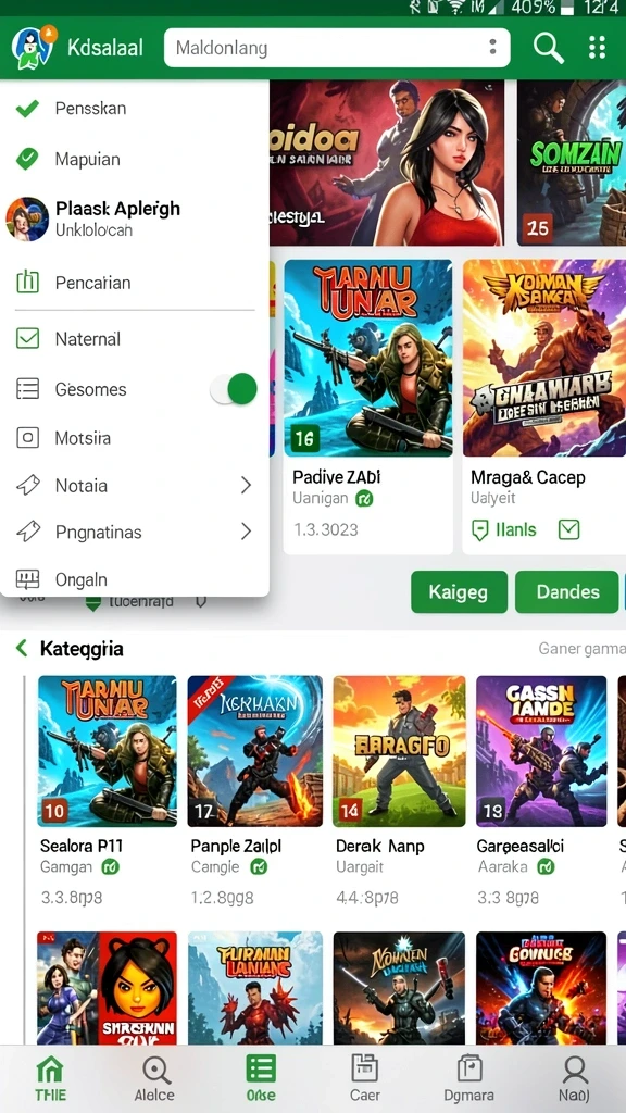 v98 - Tangkapan layar aksi seru saat karakter bertempur.